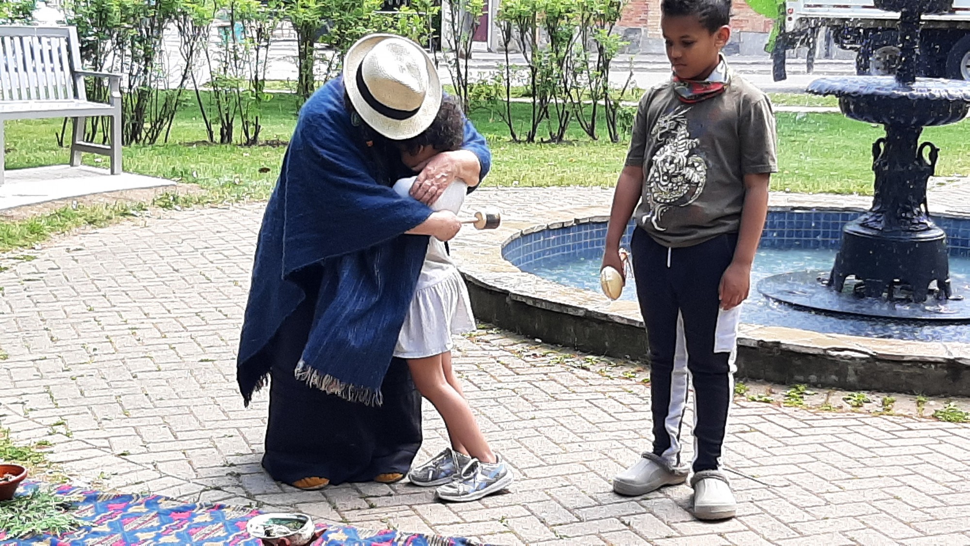 Local Indigenous Elder, Nina De Shane, brought her grandchildren to the Baden, grassroots memorial for children who died in the residential school system. After an intimate ceremony of mourning, the three sang a traditional lullaby